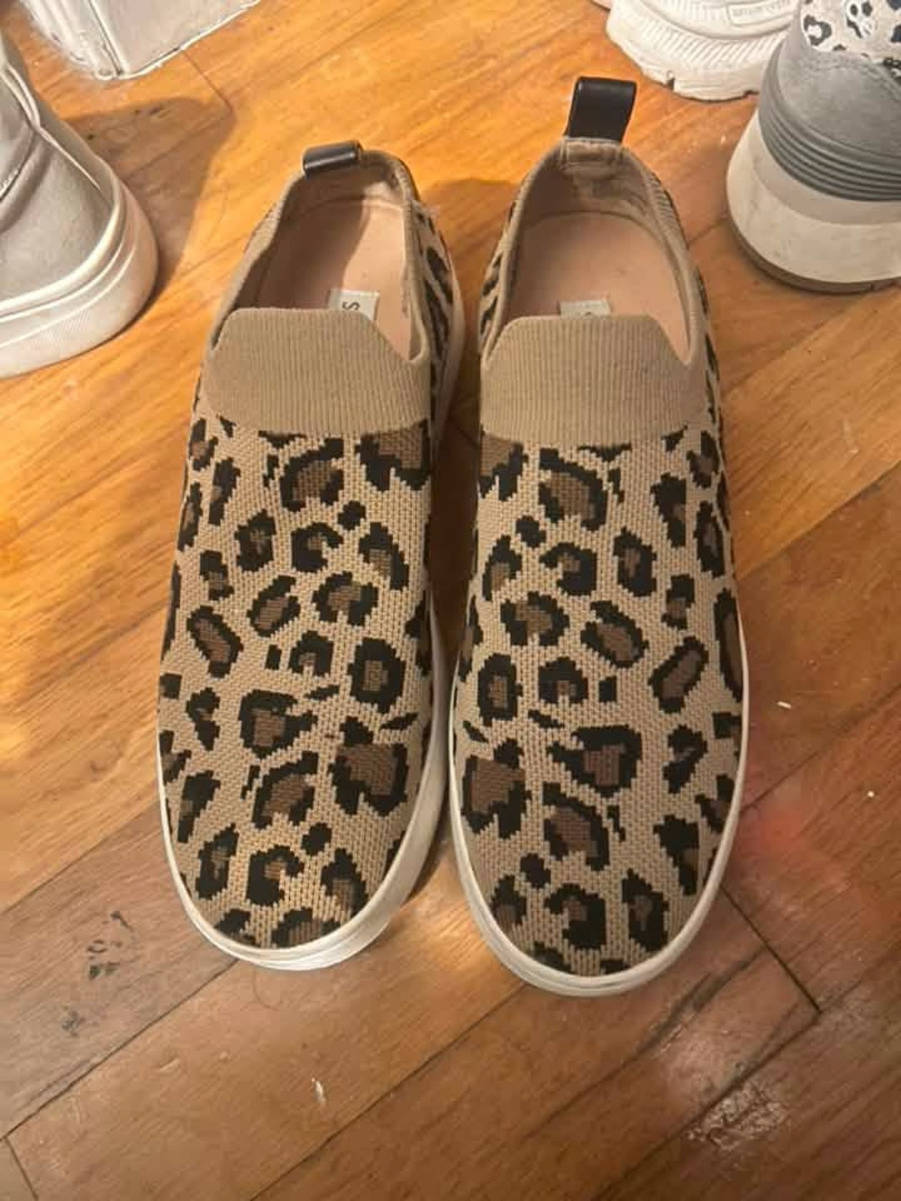 Steve Madden Tan Leopard Slip-On Sneakers